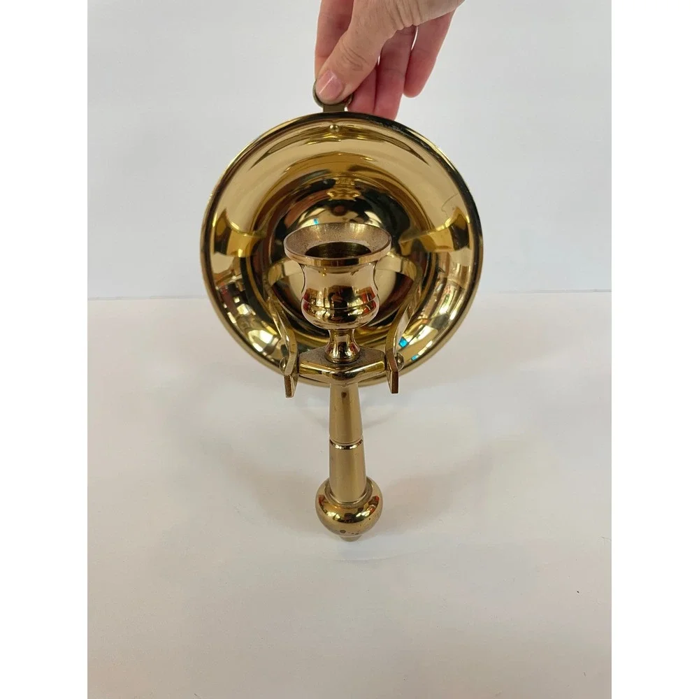 Vintage Baldwin Brass Convertible Candle Holders, Solid Brass Wall Sconces USA